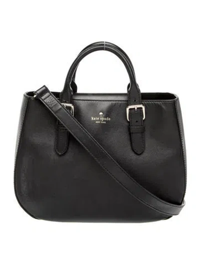 Pre-owned Kate Spade Saffiano Leather Top Handle Bag In Black