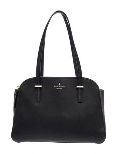Pre-owned Kate Spade Saffiano Leather Top Handle Bag In Black