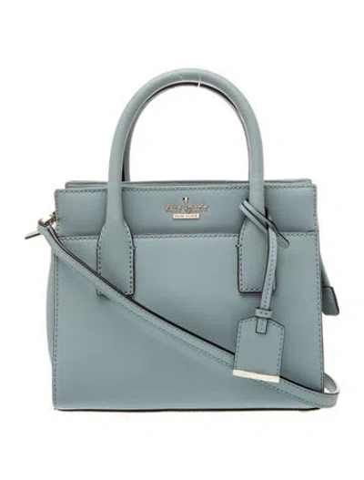 Pre-owned Kate Spade Saffiano Leather Top Handle Bag In Blue