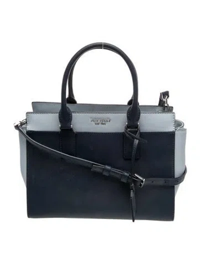 Pre-owned Kate Spade Saffiano Leather Top Handle Bag In Blue