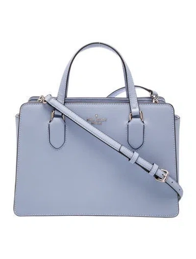Pre-owned Kate Spade Saffiano Leather Top Handle Bag In Blue