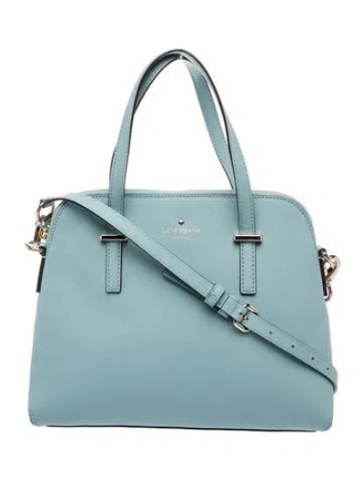 Pre-owned Kate Spade Saffiano Leather Top Handle Bag In Blue