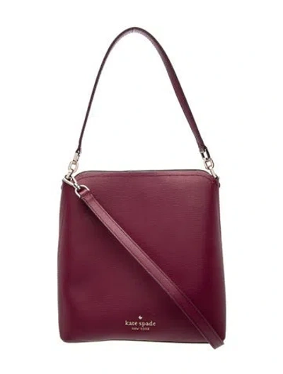 Pre-owned Kate Spade Saffiano Leather Top Handle Bag In Burgundy