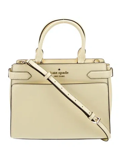 Pre-owned Kate Spade Saffiano Leather Top Handle Bag In Green