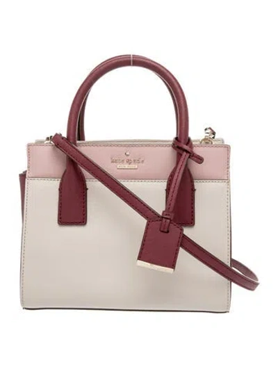 Pre-owned Kate Spade Saffiano Leather Top Handle Bag In Neutral