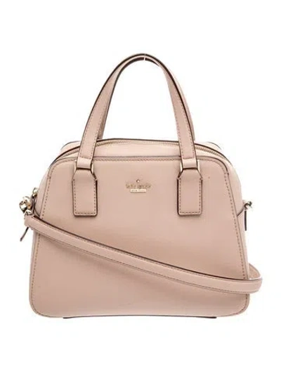 Pre-owned Kate Spade Saffiano Leather Top Handle Bag In Neutral