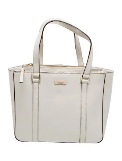 Pre-owned Kate Spade Saffiano Leather Top Handle Bag In Neutral