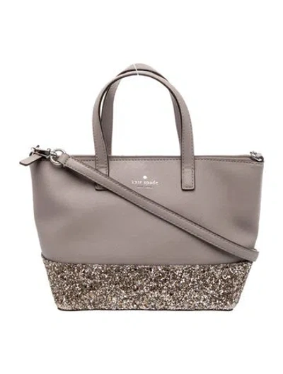 Pre-owned Kate Spade Saffiano Leather Top Handle Bag In Neutral