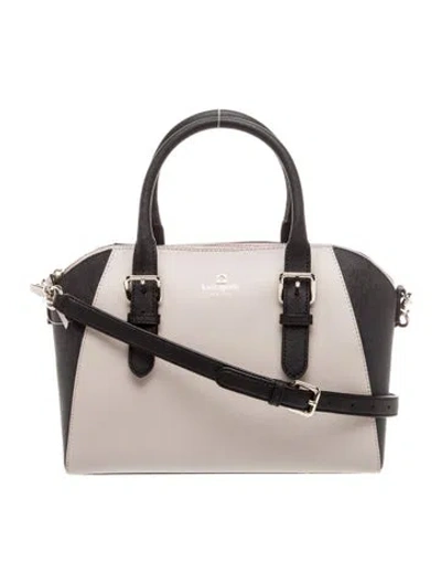 Pre-owned Kate Spade Saffiano Leather Top Handle Bag In Neutral