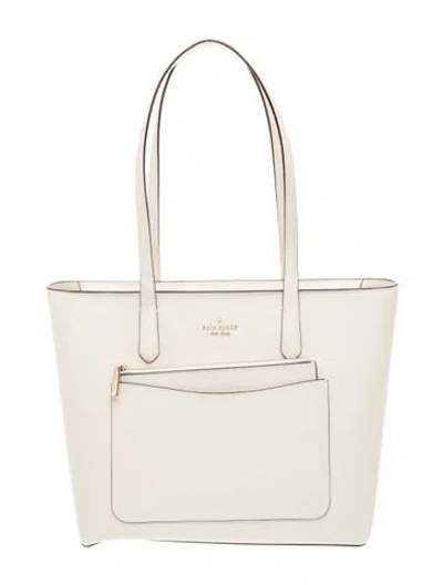 Pre-owned Kate Spade Saffiano Leather Top Handle Bag In Neutral