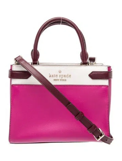Pre-owned Kate Spade Saffiano Leather Top Handle Bag In Pink