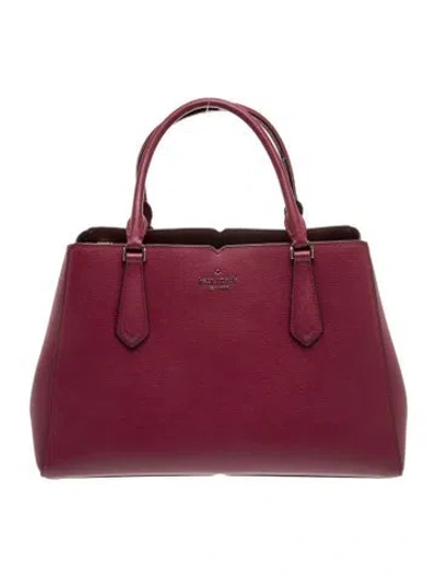 Pre-owned Kate Spade Saffiano Leather Top Handle Bag In Purple