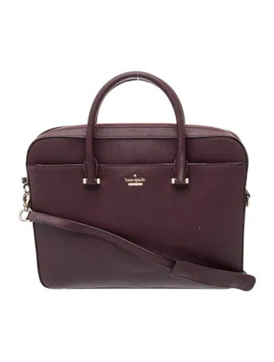 Pre-owned Kate Spade Saffiano Leather Top Handle Bag In Purple