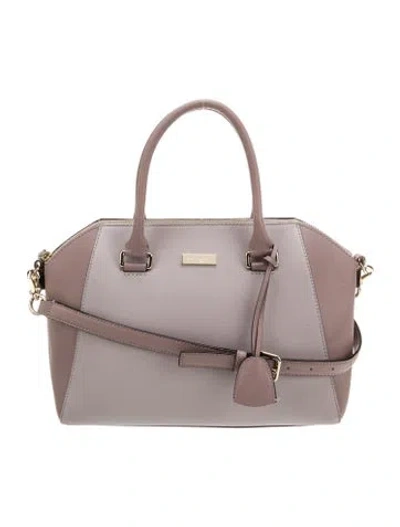 Pre-owned Kate Spade Saffiano Leather Top Handle Bag In Purple