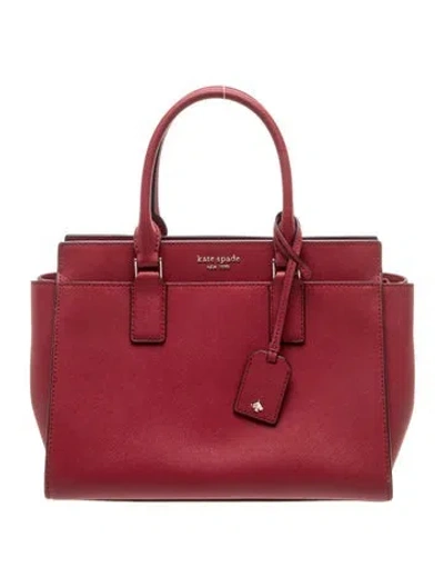 Pre-owned Kate Spade Saffiano Leather Top Handle Bag In Red