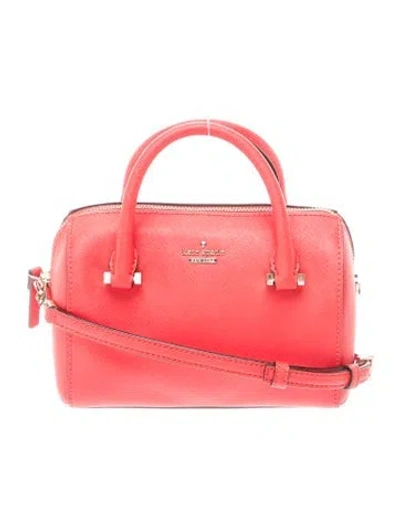 Pre-owned Kate Spade Saffiano Leather Top Handle Bag In Red