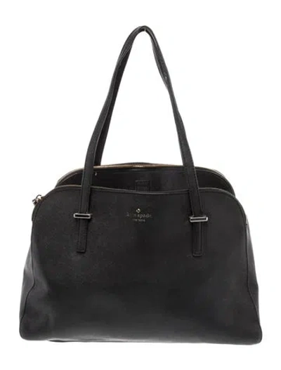 Pre-owned Kate Spade Saffiano Leather Tote In Black