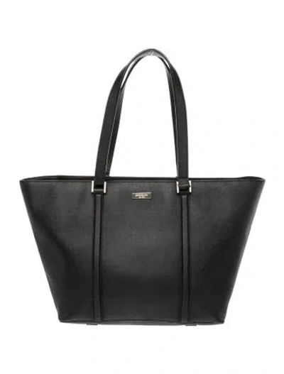 Pre-owned Kate Spade Saffiano Leather Tote In Black
