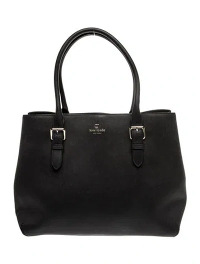 Pre-owned Kate Spade Saffiano Leather Tote In Black