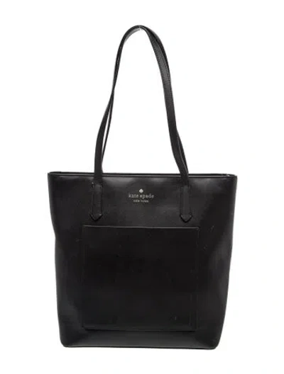 Pre-owned Kate Spade Saffiano Leather Tote In Black
