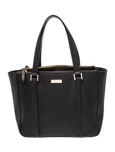 Pre-owned Kate Spade Saffiano Leather Tote In Black