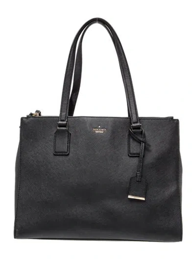 Pre-owned Kate Spade Saffiano Leather Tote In Black