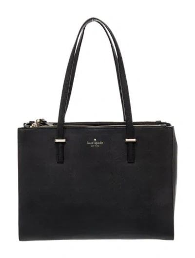 Pre-owned Kate Spade Saffiano Leather Tote In Black