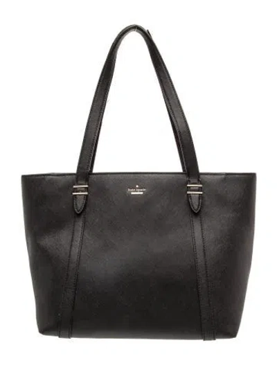 Pre-owned Kate Spade Saffiano Leather Tote In Black