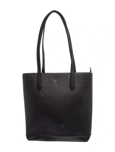 Pre-owned Kate Spade Saffiano Leather Tote In Black