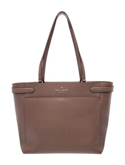 Pre-owned Kate Spade Saffiano Leather Tote In Brown