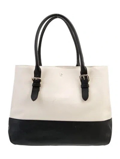 Pre-owned Kate Spade Saffiano Leather Tote In Neutral