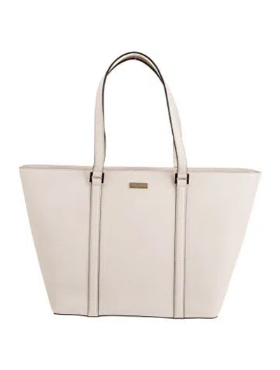 Pre-owned Kate Spade Saffiano Leather Tote In Neutral
