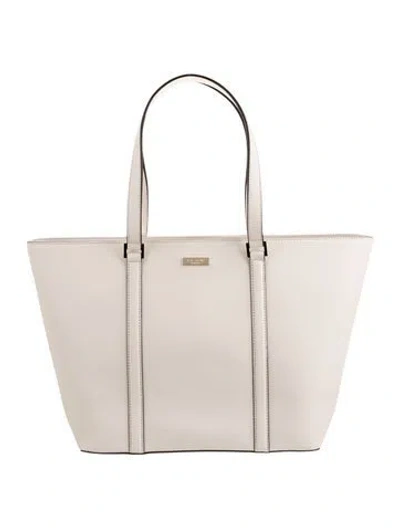 Pre-owned Kate Spade Saffiano Leather Tote In Neutral