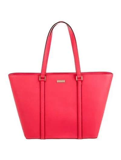 Pre-owned Kate Spade Saffiano Leather Tote In Pink