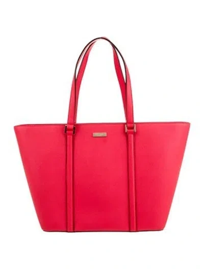 Pre-owned Kate Spade Saffiano Leather Tote In Pink