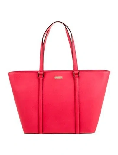 Pre-owned Kate Spade Saffiano Leather Tote In Pink