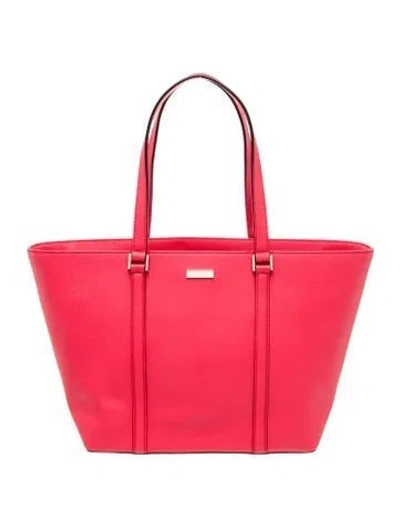 Pre-owned Kate Spade Saffiano Leather Tote In Red