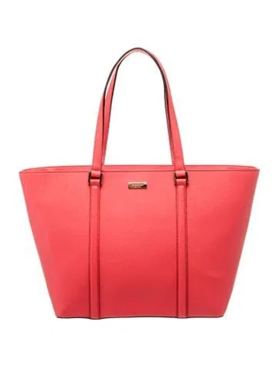 Pre-owned Kate Spade Saffiano Leather Tote W/ Tags In Red