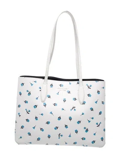 Pre-owned Kate Spade Saffiano Leather Tote In White