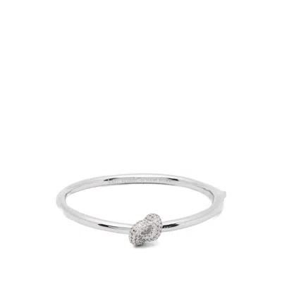 Kate Spade Sailor's Knot Crystal-embellished Bangle In Metallic