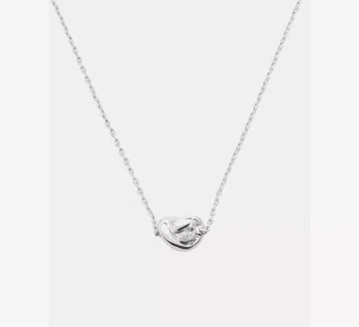Kate Spade Sailor's Knot Mini Pendant Necklace In Silver