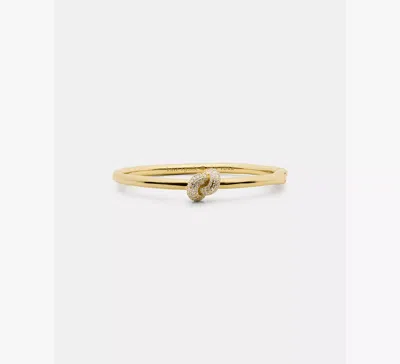 Kate Spade Sailor's Knot Pave Hinge Bangle In Gold
