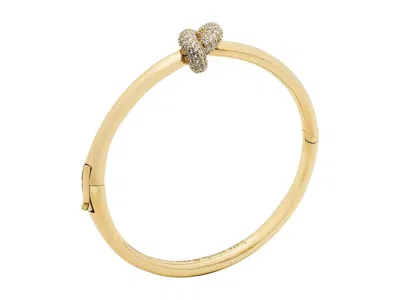 Kate Spade Sailor's Knot Pave Hinge Bangle In Metallic