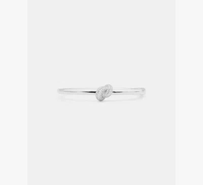 Kate Spade Silver Plated Pave Hinge Bangle Bracelet