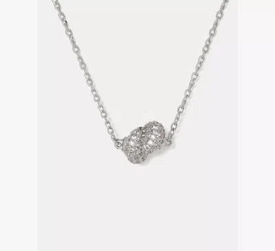 Kate Spade Sailor's Knot Pave Mini Pendant In Silver