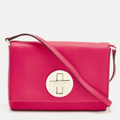 Pre-owned Kate Spade Sally Newbury Lane Vibrant Pink Leather Crossbody Bag