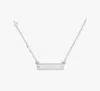Kate Spade Sam Icon Bar Pendant In Clear/silver
