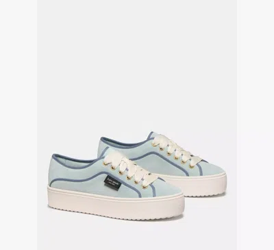 Kate Spade Sam Icon Piped Platform Sneaker In Blue
