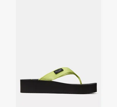 Kate Spade New York Sam Icon Platform Wedge Flip Flop In Green