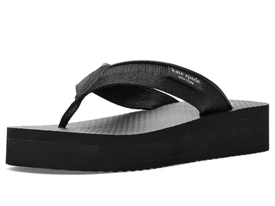 Kate Spade Sam Icon Platform Flip-flops Sandals In Black